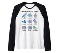 Hidroides de Formas Especiales cnidarias y Especies de Medusa de Aguas Profundas Camiseta Manga Raglan