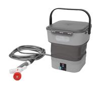 Hidrolavadora Eléctrica, Máquina Lavadora Portátil a Batería | Ducha exterior, enjuague para mascotas o rociador de jardín, hidrolavadora portátil con tanque plegable gran capacidad de 12L