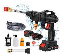 Hidrolavadora Inalámbrica de Alta Presión 50 Bar, Pistola de Agua a Presión para Lavado de Autos, Máquina de Limpieza a Presión para Batería Makita de 21V 2 Battery 12000mAh