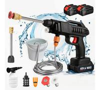 Hidrolavadora Inalámbrica de Alta Presión de 1500W y 50BAR, Pistola de Agua a Presión para Lavado de Autos, Compatible con Batería Makita de 21V 2 Battery 6000mah