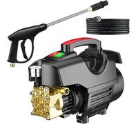 Hidrolimpiadora eléctrica de 2000 W y 180 bares, limpiadora de alta potencia con manguera de 15 m para coches, patios y entradas de vehículos, máquina de limpieza portátil para exteriores y el hogar
