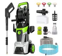 Hidrolimpiadora, presión: máx. 200 Bar, Caudal máx: 540 l/h Consumo 2000W | para Automóviles Y Superficies Externas, pistola y manguera de alta presión, boquilla turbo, lanza pulverizadora
