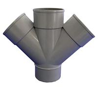 Hidrotecnoagua accesorios de pvc - Derivación doble plana macho-hembra 45º diámetro 110