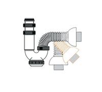 Hidrotecnoagua sifones - Sifon curvo flexible encolable pvc t-33-f 1.1/2"