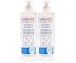 HIDROTELIAL Nanos Gel - Champú. Piel Sensible Y Atópica., Transparente, 500 Mililitro, 500 mililitro, 1 (Paquete de 2)