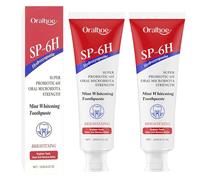 Hidroxiapatita Pasta de Dientes,2 Piezas SP-6 Pasta Dental,Dentifrico Blanqueador de Dientes Sin Fluor,para Dientes Sensibles,Ayuda a Blanquear Los Dientes,Aliento Fresco