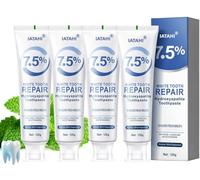 Hidroxiapatita Pasta De Dientes,4pcs 7.5% Pasta Dental con Hidroxiapatit,Pasta De Dientes Sin Fluoruro,Pasta Dental Hidroxiapatita Menta Suave, Blanqueadora