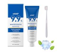 Hidroxiapatita Pasta De Dientes,9.9% Hydroxyapatite Toothpaste,120g Pasta De Dientes Con Hidroxiapatita Dental Nanohidroxiapatita Dental,Previene Las Caries Protege El Esmalte Con 1 Cepillo Diente