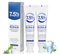 hidroxiapatita pasta de dientes,hydroxyapatite toothpaste,Pasta dental con hidroxiapatita, pasta dental sin flúor, protege el esmalte, refresca el aliento y limpia suavemente los diente (paquete de 2)