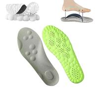 HIDRUO 4d Cloud Technology Insole Super Soft, Plantar Fasciitis Insoles, Memory Foam Arch Support Inserts, Acupoint Massage Insole for Foot & Joint Support (41-42, 2Pair Green)