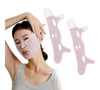 HIDRUO Beauty Face Sculpting Sleep Mask, Reusable V Line lifting Mask Facial Slimming Strap, Chin Strap, Face Belt, Create V Shaped Face Full of Vitality (2PCS)