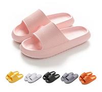 HIDRUO Cozislides Original Slippers, Unisex Massage Shower Sandals Quick Dry Open Toe Pillow Slippers with Non-slip Sole for Indoor&outdoor (Pink, 38-39 EU)
