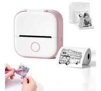 HIDRUO Doodle Dash Printer, Note Buddy Doodle Dash, Inkless Sticker Printer, Fast Printing Portable Mini Thermal Printer for Learning Assistance, Study Notes, Memo, Fun, Work, Journal (Rosado)