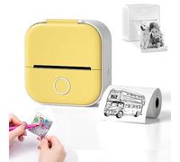 HIDRUO Doodle Dash Printer, Note Buddy Doodle Dash, Inkless Sticker Printer, Fast Printing Portable Mini Thermal Printer for Learning Assistance, Study Notes, Memo, Fun, Work, Journal (Amarillo)