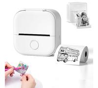 HIDRUO Doodle Dash Printer, Note Buddy Doodle Dash, Inkless Sticker Printer, Fast Printing Portable Mini Thermal Printer for Learning Assistance, Study Notes, Memo, Fun, Work, Journal (Blanco)