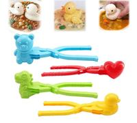 HIDRUO Duck Rice Mold, Rice Ball Mold, Rice Duck Mold DIY Sushi Molds Animal Rice Tool, Animal Shapes Sushi Mold (D-4PCS)