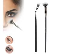 HIDRUO Folding Angle Scalloped Lash Brush, Mascara Fan Brush, Comb Separator for Upper Lower Eye Lash, Soft Brush Bristles Lengthened lashes Eyebrow Brush Makeup Tool (1PCS)