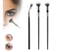 HIDRUO Folding Angle Scalloped Lash Brush, Mascara Fan Brush, Comb Separator for Upper Lower Eye Lash, Soft Brush Bristles Lengthened lashes Eyebrow Brush Makeup Tool (2PCS)