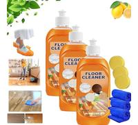 HIDRUO Life Sunny Floor Cleaner, Powerful Decontamination Floor Cleaner, Wood Floor Cleaner and Polish,Multipurpose Floor Cleaner for Wood,Floor Cleaner Orange (3)