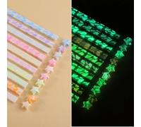 HIDRUO Origami Star Paper Strips, Star Making Folding Paper Strips, Star Paper Origami Strips Glow In The Dark, Color Lucky Star Decoration Paper Strips DIY Hand Art Crafts (Cupid)