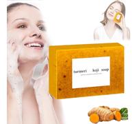 HIDRUO Symbolty Turmeric Brightening Soap, Turmeric Soap for Spots Remover - Honey Lemon Turmerics Kojic Soaps Bar for Face and Body, Evens Skin Tone Deep Cleansing Moisturizing (1)