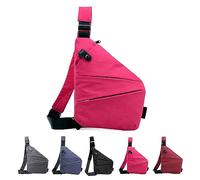 HIDRUO Wander Plus Anti Theft Bag, Waterproof Anti-theft Crossbody Shoulder Bag, Side Slim Sling Bag for Outdoor (Left Shoulder, Rose Red)