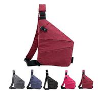 HIDRUO Wander Plus Anti Theft Bag, Waterproof Anti-theft Crossbody Shoulder Bag, Side Slim Sling Bag for Outdoor (Right Shoulder, Wine Red)