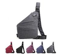 HIDRUO Wander Plus Anti Theft Bag, Waterproof Anti-theft Crossbody Shoulder Bag, Side Slim Sling Bag for Outdoor (Right Shoulder, Light Gray)