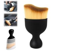 HIDRUO Woobrooch Car Interior Dust Sweeping Soft Brush, Car Cleaning Brush Interior, Car Duster Brush Car Accessories for Dashboard, AC Vents, Leather, Scratch-Free (1PCS)