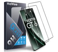 HidWee Compatible con Realme GT 6/GT 6T 5G Cristal Templado, 2 Piezas 3D Protector de Pantalla, 9H Dureza Sin Burbujas Cristal Templado