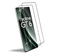 HidWee Compatible con Realme GT 6/GT 6T 5G Cristal Templado, 2Pcs [3D Cobertura Completa] Protector de PantallaAntihuellas, Anti-Arañazos, 9H Dureza HD Vidrio Templado