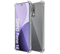 HidWee Cristal Clear Compatible con OPPO Reno 14 5G Funda, Flexible Slim de Suave TPU Silicona Caso Delgada, No Amarillea Antiarañazos Carcasa, Anti-Choque Cover - Transparente
