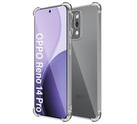 HidWee Cristal Clear Compatible con OPPO Reno 14 Pro 5G Funda, Flexible Slim de Suave TPU Silicona Caso Delgada, No Amarillea Antiarañazos Carcasa, Anti-Choque Cover - Transparente