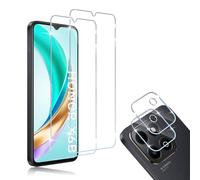 HidWee Cristal Templado Compatible con Honor X6B, 2 Piezas Protector de Pantalla + 2 Piezas Protector de Lente Cámara, 9H Dureza Sin Burbujas Cristal Templado & Protector de Cámara