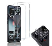 HidWee Cristal Templado Compatible con Nothing Phone 3, 2 Piezas Protector de Pantalla + 2 Piezas Protector de Lente Cámara, 9H Dureza Sin Burbujas Protector de Cámara
