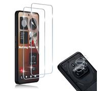 HidWee Cristal Templado Compatible con Nothing Phone 3a, 2 Piezas Protector de Pantalla + 2 Piezas Protector de Lente Cámara, 9H Dureza Sin Burbujas Cristal Templado & Protector de Cámara