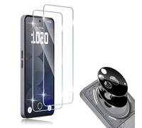 HidWee Cristal Templado Compatible con Nothing Phone 3a Pro, 2 Piezas Protector de Pantalla + 2 Piezas Protector de Lente Cámara, 9H Dureza Sin Burbujas Cristal Templado & Protector de Cámara