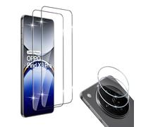 HidWee Cristal Templado Compatible con OPPO Find X8 Pro, 2 Piezas Protector de Pantalla [3D Cobertura Completa] + 2Pcs Protector de Lente Cámara, 9H Dureza Anti-Arañazos Vidrio Templado