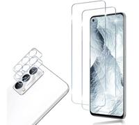 HidWee Cristal Templado Compatible con Realme GT Master Edition, 2 Piezas Protector de Pantalla + 2 Piezas Protector de Lente Cámara, 9H Dureza Sin Burbujas Cristal Templado & Protector de Cámara