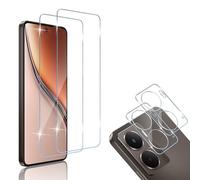 HidWee Cristal Templado Compatible con Realme P3 5G, 2 Piezas Protector de Pantalla + 2 Piezas Protector de Lente Cámara, HD Sin Burbujas, 9H Dureza, Anti-Arañazos, Antihuellas