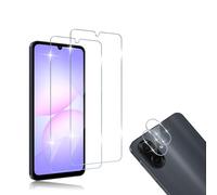 HidWee Cristal Templado Compatible con Samsung Galaxy A07 4G, 2 Piezas Protector de Pantalla + 2 Piezas Protector de Lente Cámara, HD Sin Burbujas, 9H Dureza, Anti-Arañazos, Antihuellas