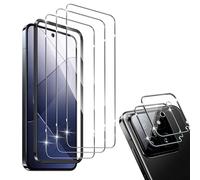 HidWee Cristal Templado Compatible con Xiaomi 14, 3 Piezas Protector de Pantalla + 2 Piezas Protector de Lente Cámara, 9H Dureza Cristal Templado Protección, Kit de Instalación Incluido