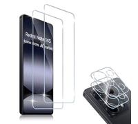 HidWee Cristal Templado Compatible con Xiaomi Redmi Note 14S, Protector de Pantalla 2 + 2 Piezas Protector de Lente Cámara, 9H Dureza Sin Burbujas
