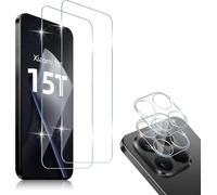 HidWee Cristal Templado para Xiaomi 17T Pro/15T/15T Pro 5G, 2+2 Piezas Protector de Pantalla + Cámara, 9H Dureza, HD Anti-Arañazos, Capa Oleofóbica Antihuellas, Fácil Instalación Sin Burbujas