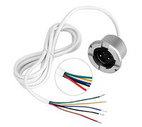 Hidyliu Detector de fugas de agua con sensor fotoeléctrico de alarma de inundación, cable aislado, montaje en pared, 12 V DC