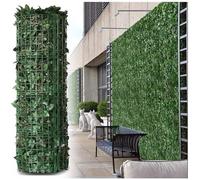 Hiedra artificial para exteriores, valla de balcón resistente a la intemperie, 1 x 7 m, decoración de jardín, malla protectora estética para una mayor privacidad al aire libre.