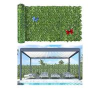 Hiedra artificial seto de privacidad Apto para todas las estaciones, no se decolora fácilmente y es ideal para la decoración de paredes exteriores, jardines, balcones, terrazas, apartamentos y patios