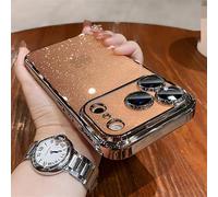 HIEHGN Compatible con iPhone 17 Pro MAX, Funda rígida de PC, Carcasa Protectora anticaídas de Cobertura Total con Purpurina galvanizada para iPhone 16, Dorada, para iPhone 14pro