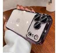 HIEHGN Compatible con iPhone 17 Pro MAX, Funda rígida de PC, Carcasa Protectora anticaídas de Cobertura Total con Purpurina galvanizada para iPhone 16, Color Morado Oscuro, para iPhone 14Plus