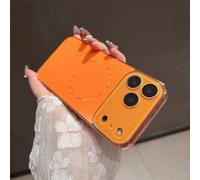 HIEHGN Funda Protectora de Lujo con Lente Grande esmerilada para iPhone 17, 16, 15 y 14 Pro MAX, con Carga inalámbrica magnética, Color Naranja, para iPhone 15 Pro MAX